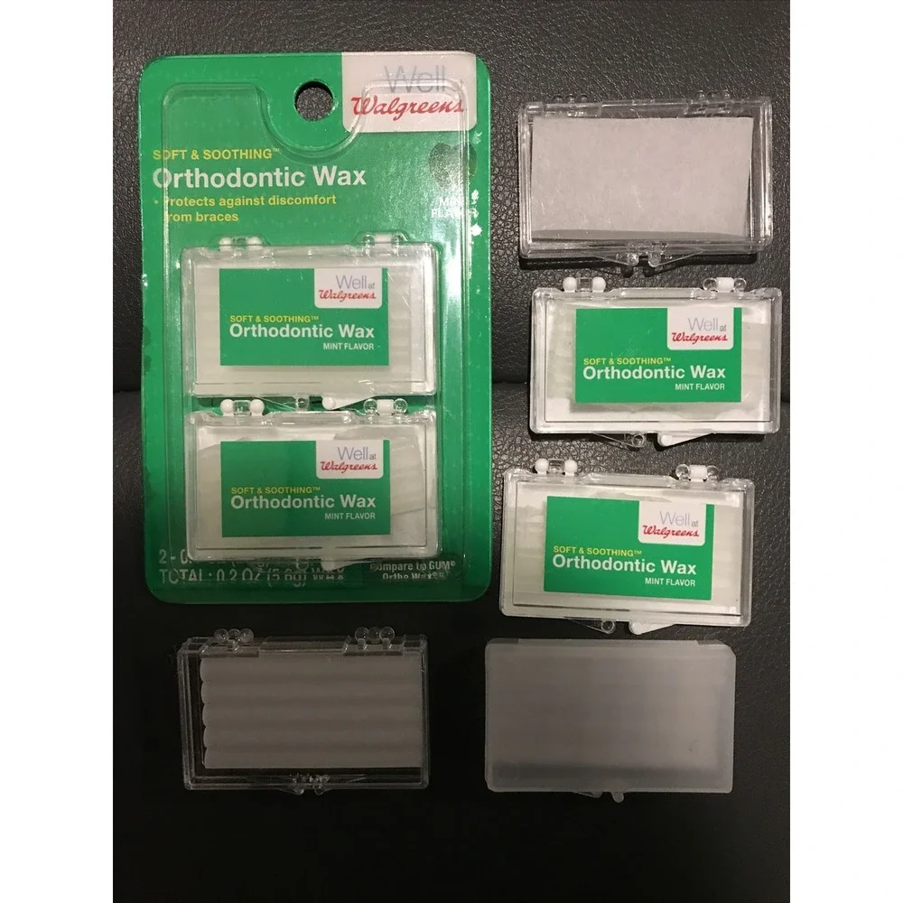 Walgreens Orthodontic Wax Mint Flavor Lot of 7 Soft & Soothing Braces Relief